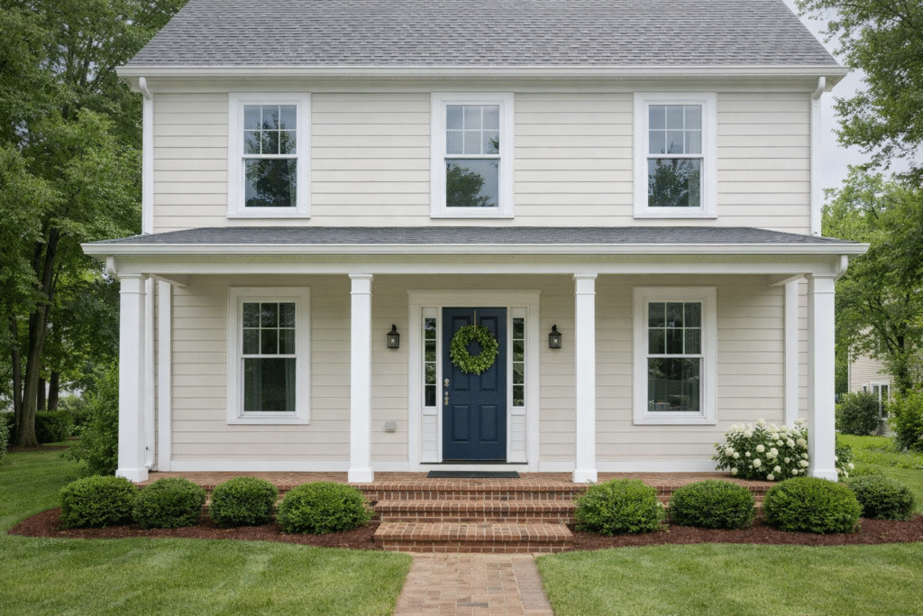 Exterior house painting completed by professional painters in Philadelphia PA improving curb appeal